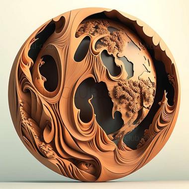 3D model Earth Art (STL)